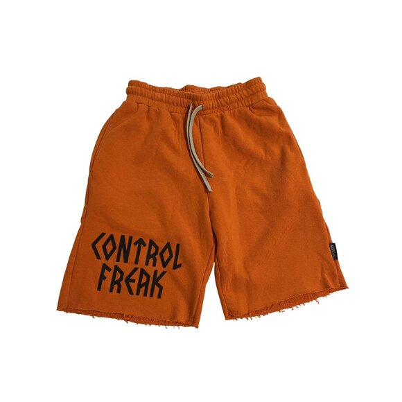 Nununu Control Freak Sweatshorts in Orange Sun - Picture 1 of 2